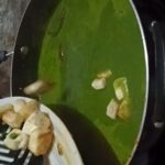 a plate of food on a pan